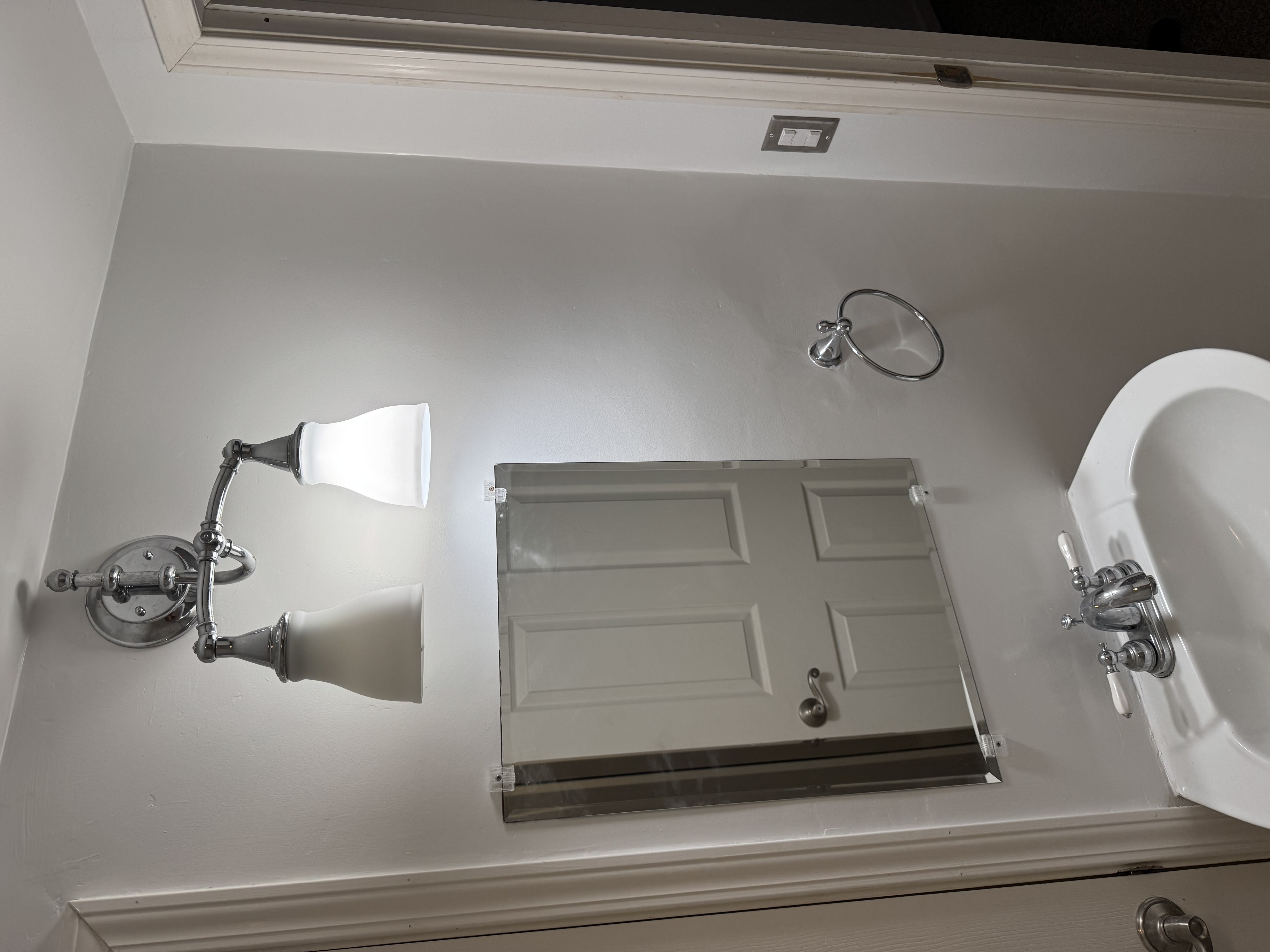 Downstairs bathroom wall - after